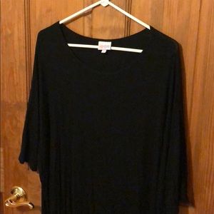 Lularoe Black ribbed Irma.